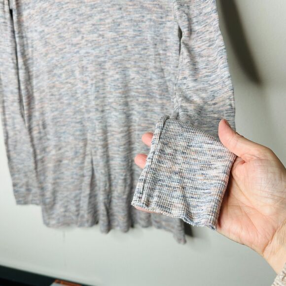 We The Free Ivory Multi-Color Long Sleeve Open Back Turtleneck Tunic Medium - Picture 7 of 15